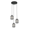 Pakabinamas sietynas VERDI 3xE27/15W/230V diametras 30 cm juoda/pilka