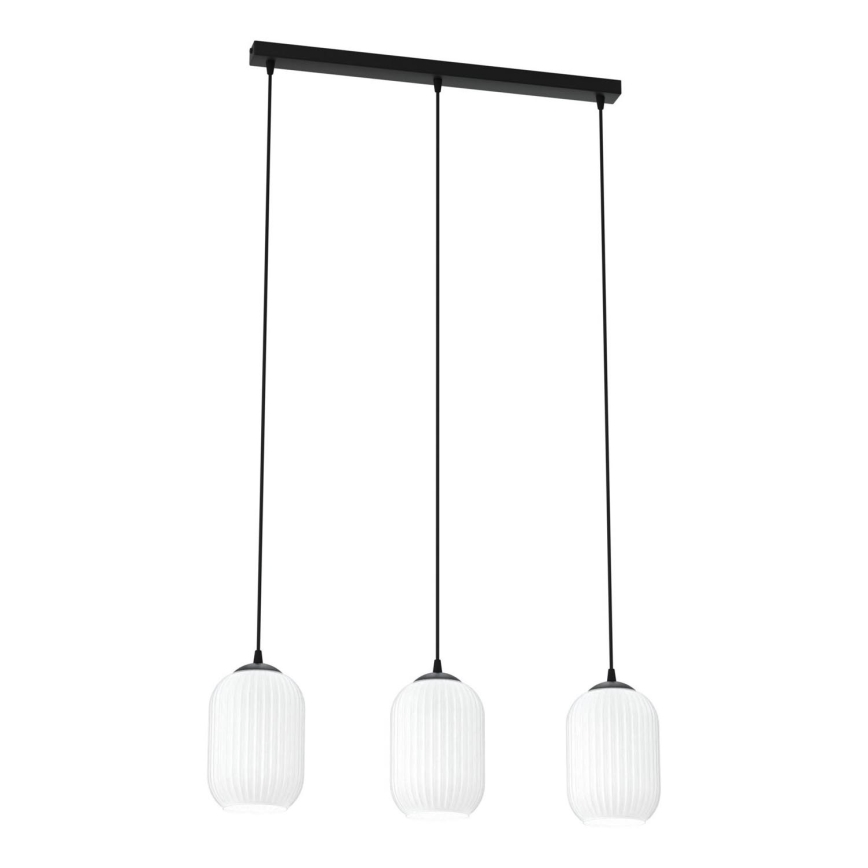 Pakabinamas sietynas VERDI 3xE27/15W/230V juoda/balta