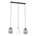 Pakabinamas sietynas VERDI 3xE27/15W/230V juoda/pilka/balta