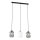 Pakabinamas sietynas VERDI 3xE27/15W/230V juoda/pilka/balta