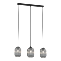 Pakabinamas sietynas VERDI 3xE27/15W/230V juoda/pilka