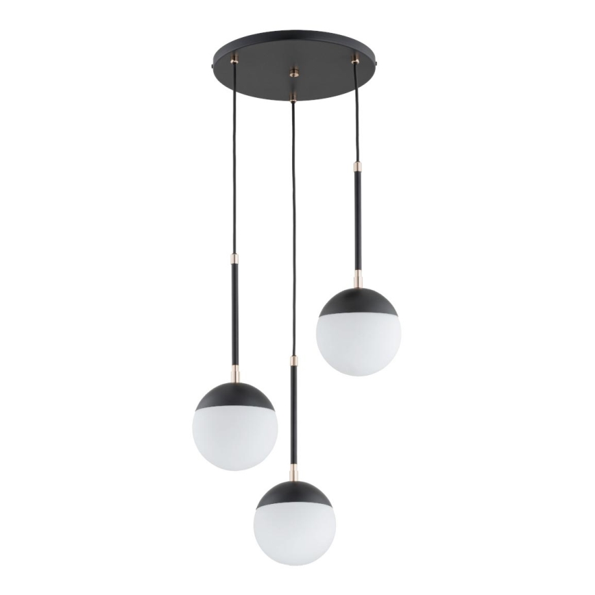 Pakabinamas sietynas VOLDA 3xE14/10W/230V diametras 44 cm juoda