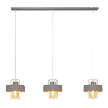 Pakabinamas sietynas VOLTA 3xE27/15W/230V pilkas