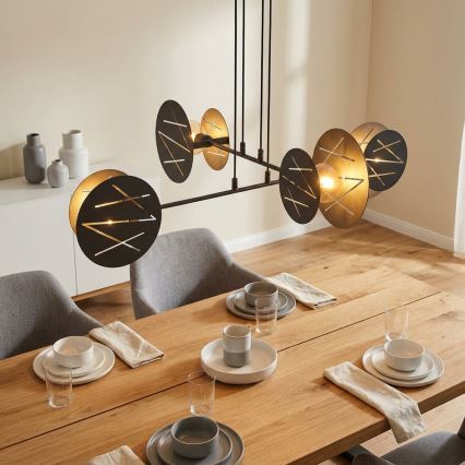 Pakabinamas sietynas XOTIC 4xE27/15W/230V juoda