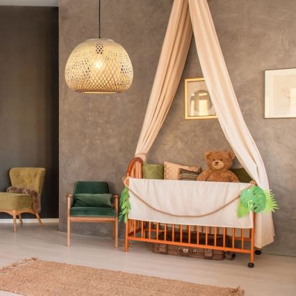 Pakabinamas sietynas ZANZIBAR 1xE27/20W/230V diametras 35 cm bambukas