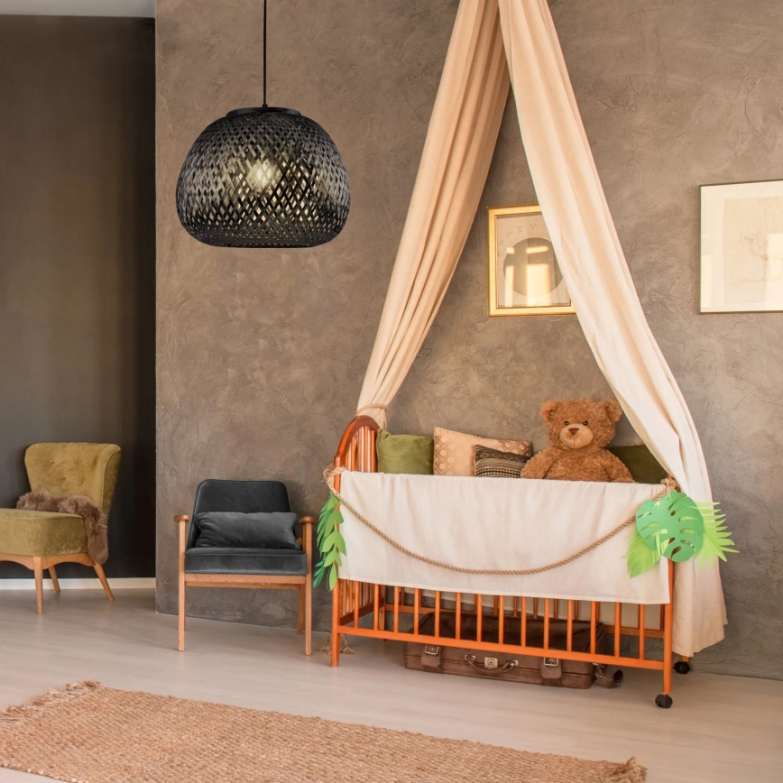 Pakabinamas sietynas ZANZIBAR 1xE27/20W/230V diametras 35 cm bambukas