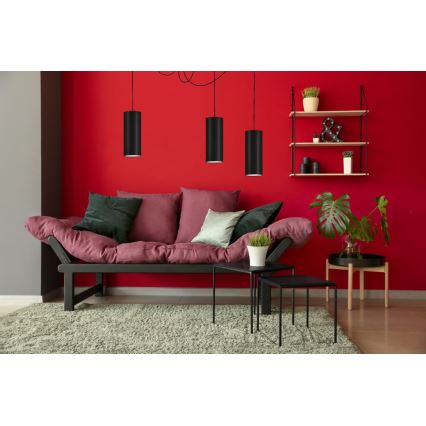 Pakabinamas sietynas ZIK 3xE27/40W/230V voras juoda