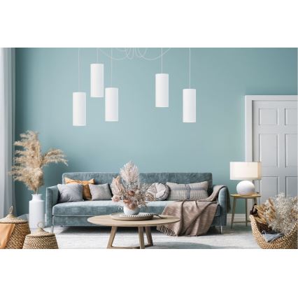 Pakabinamas sietynas ZIK 5xE27/40W/230V voras balta