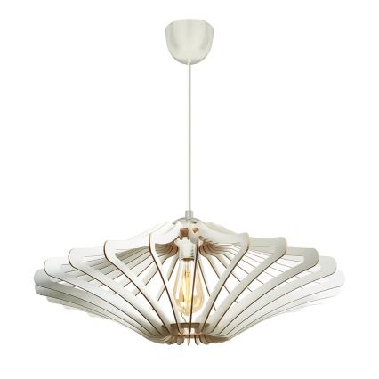 Pakabinamas šviestuvas su laidu 1xE27/60W/230V baltas, skersmuo 47 cm, baltas