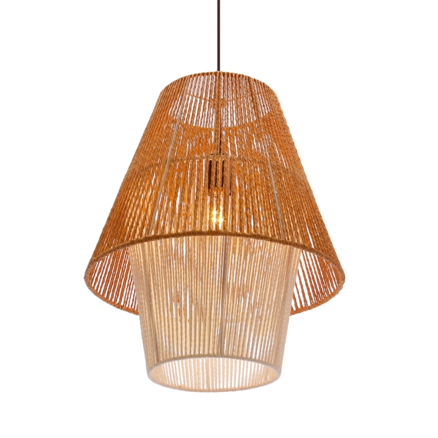 Pakabinamas šviestuvas AFRICA 1xE27/40W/230V 40 cm rudas/kremas