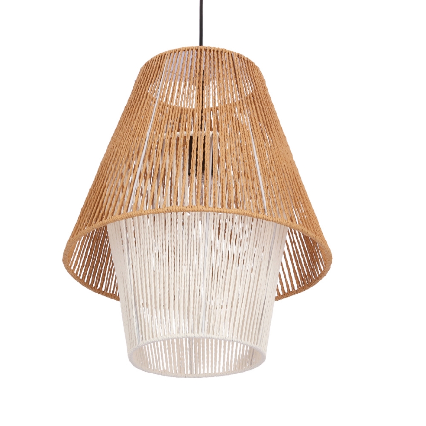 Pakabinamas šviestuvas AFRICA 1xE27/40W/230V 40 cm rudas/kremas