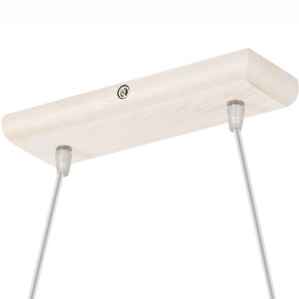 Pakabinamas šviestuvas AIDA ant laido, 2xE27/60W/230V, skersmuo 35 cm, ąžuolas/balta