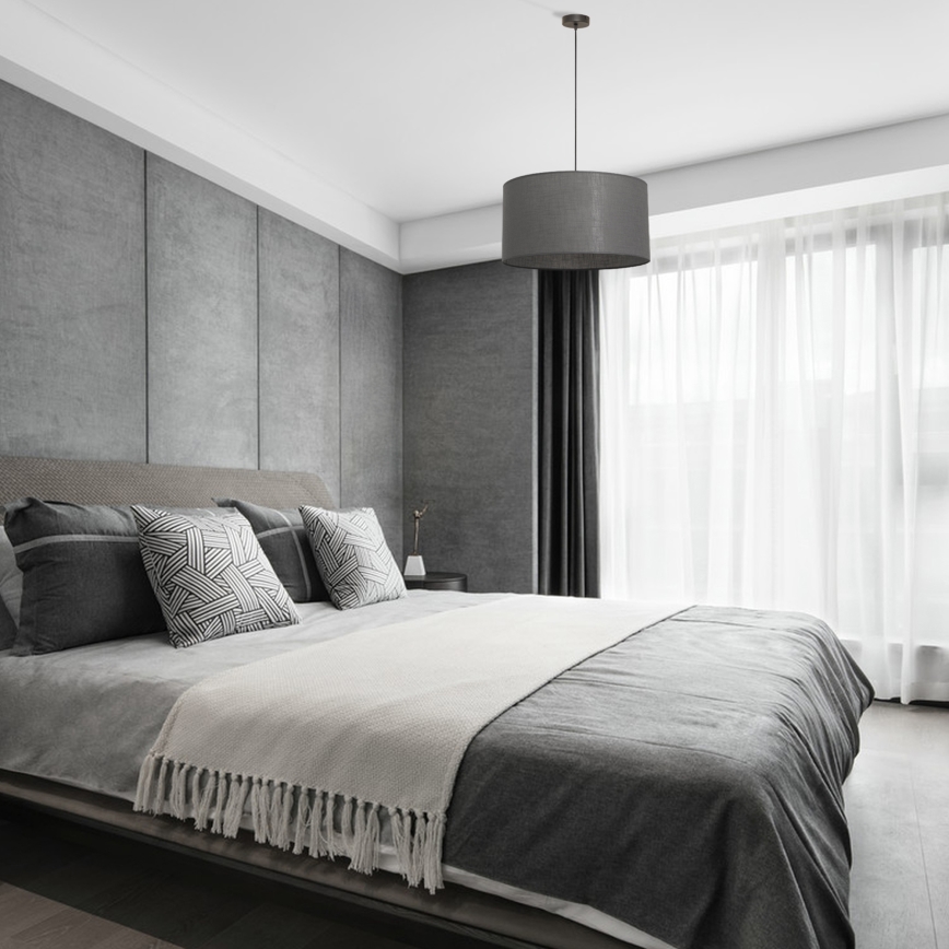 Pakabinamas šviestuvas ALBA su laidu, 1xE27/15W/230V, skersmuo 45 cm, pilkas