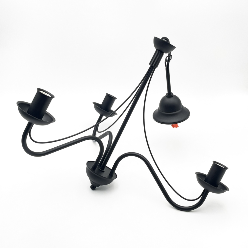 Pakabinamas šviestuvas ant grandinės ANTON 3xE14/15W/230V juodas