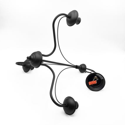 Pakabinamas šviestuvas ant grandinės ANTON 3xE14/15W/230V juodas