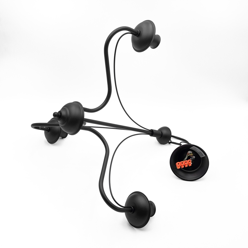 Pakabinamas šviestuvas ant grandinės ANTON 3xE14/15W/230V juodas