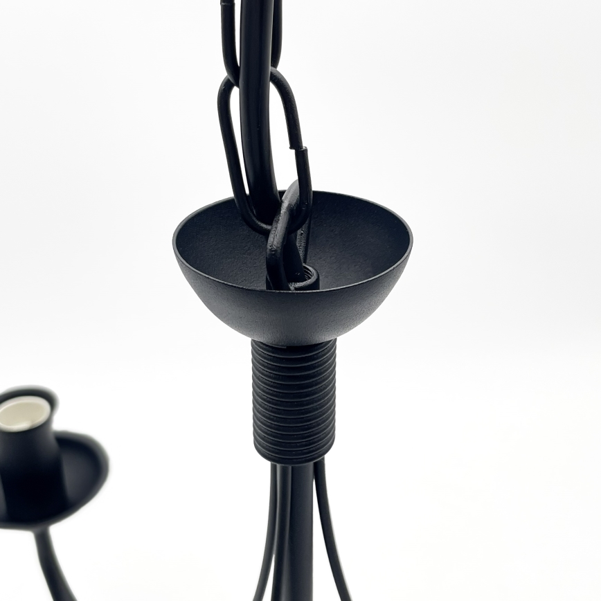 Pakabinamas šviestuvas ant grandinės ANTON 3xE14/15W/230V juodas