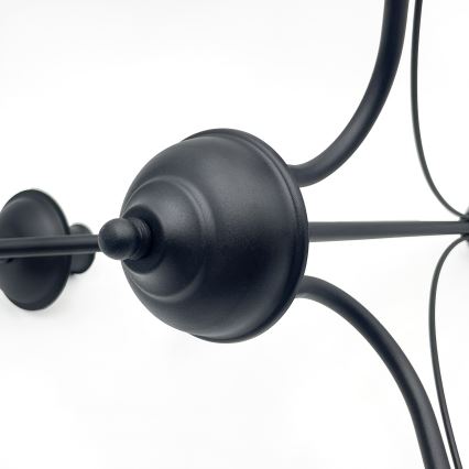 Pakabinamas šviestuvas ant grandinės ANTON 3xE14/15W/230V juodas