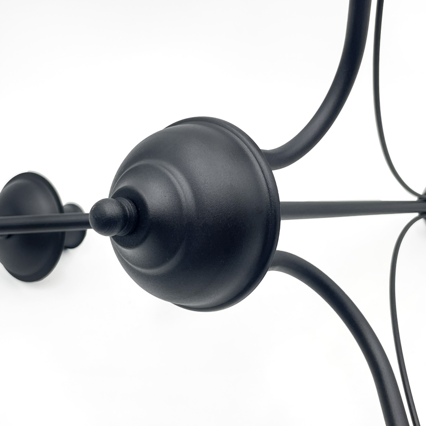 Pakabinamas šviestuvas ant grandinės ANTON 3xE14/15W/230V juodas