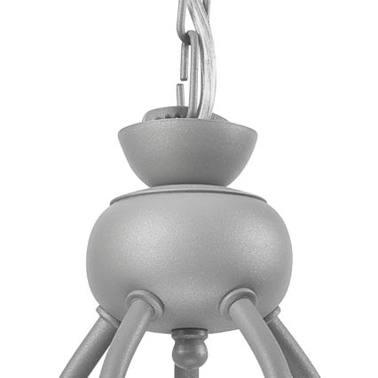 Pakabinamas šviestuvas ant grandinės RETRO II 5xE27/60W/230V sidabrinis