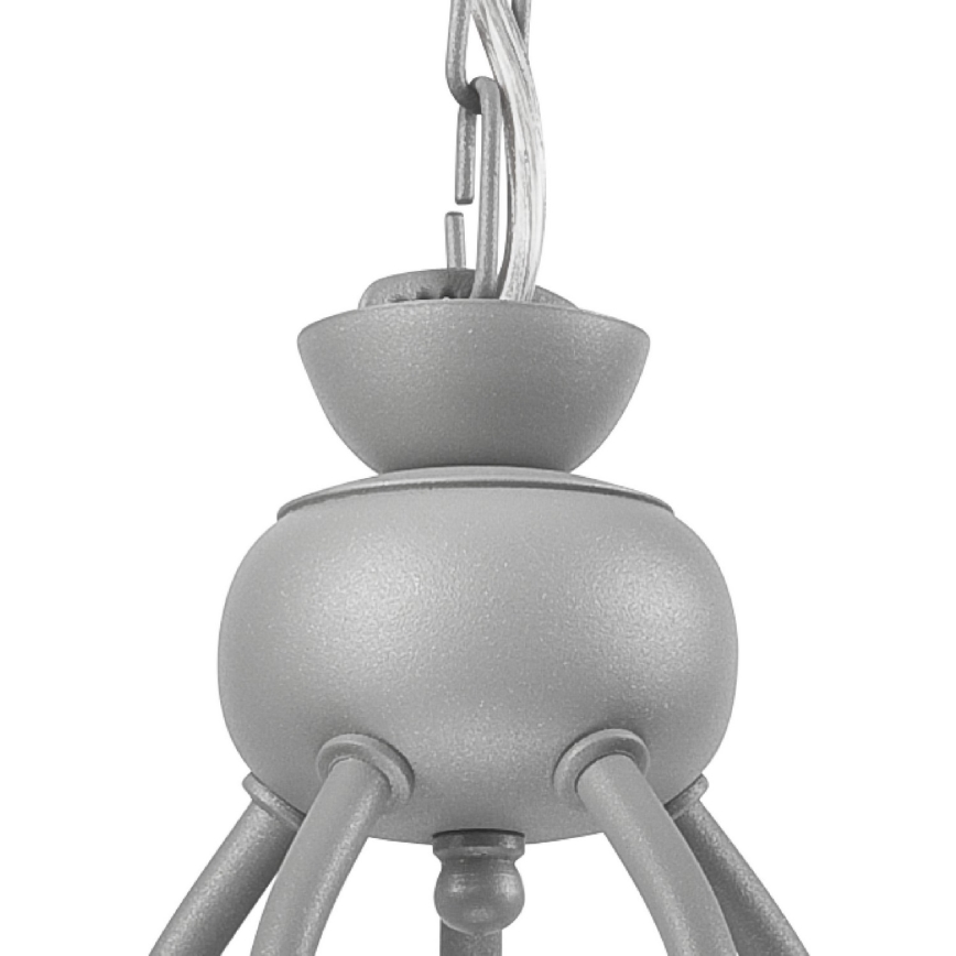 Pakabinamas šviestuvas ant grandinės RETRO II 5xE27/60W/230V sidabrinis