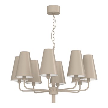 Pakabinamas šviestuvas ant grandinės TORTOLA 8xE14/15W/230V smėlio spalvos