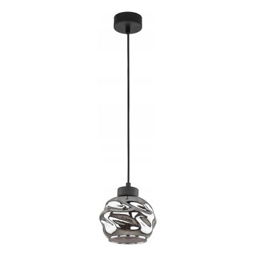 Pakabinamas šviestuvas ant kabelio ZULIA 1xE27/15W/230V juoda/dūminė juoda