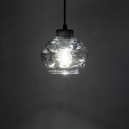 Pakabinamas šviestuvas ant kabelio ZULIA 1xE27/15W/230V juoda/dūminė juoda