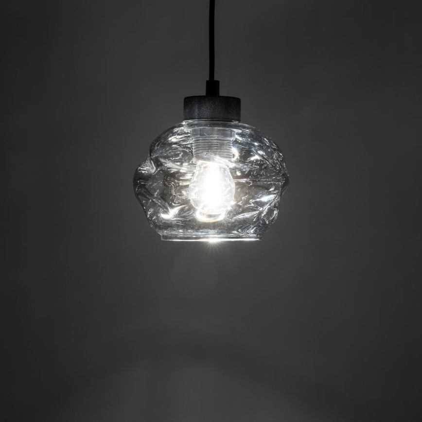 Pakabinamas šviestuvas ant kabelio ZULIA 1xE27/15W/230V juoda/dūminė juoda