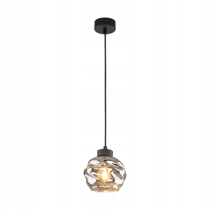 Pakabinamas šviestuvas ant kabelio ZULIA 1xE27/15W/230V juoda/dūminė juoda