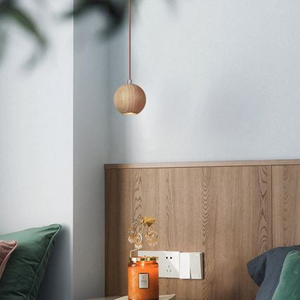 Pakabinamas šviestuvas ant laido 1xGU10/10W/230V skersmuo 11 cm masyvas/uosis