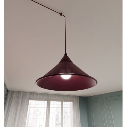Pakabinamas šviestuvas ant laido ABRAMO 2xE27/15W/230V raudonas