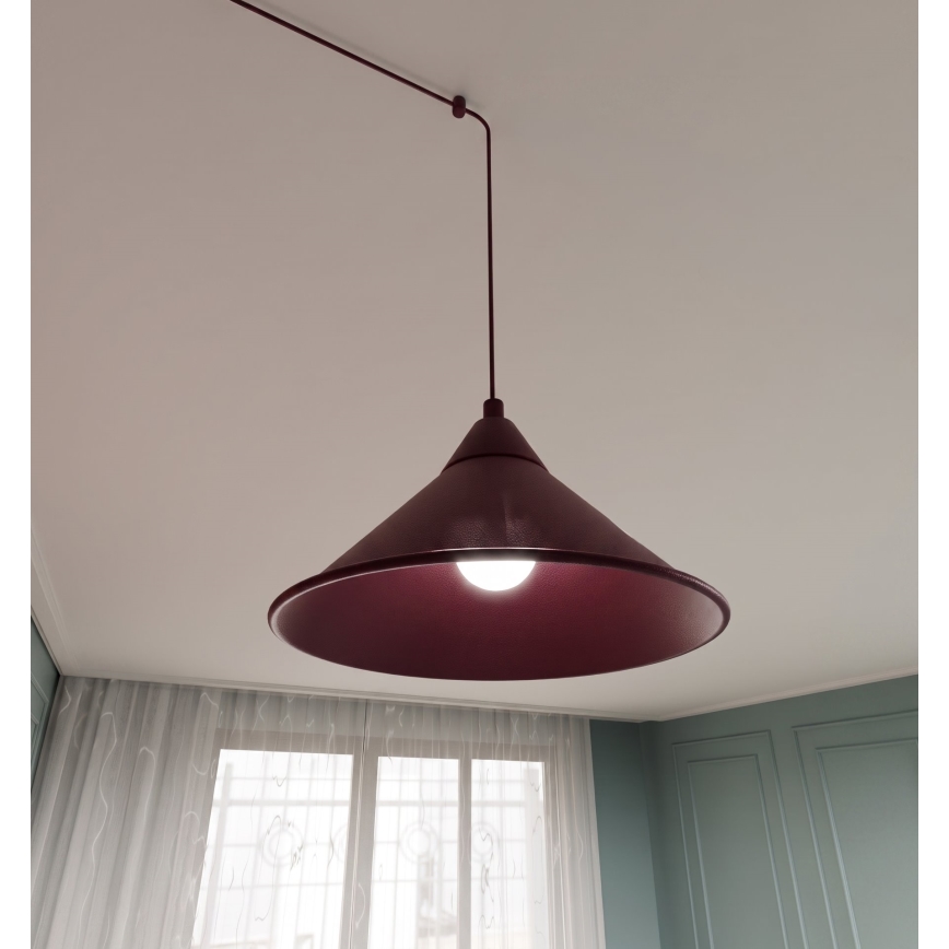 Pakabinamas šviestuvas ant laido ABRAMO 2xE27/15W/230V raudonas