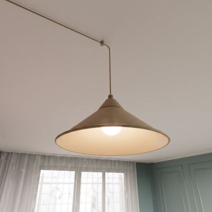 Pakabinamas šviestuvas ant laido ABRAMO 2xE27/15W/230V smėlinis