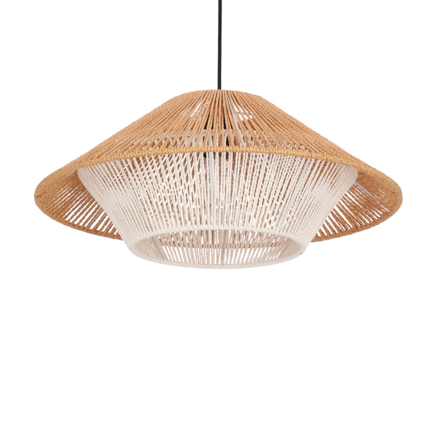 Pakabinamas šviestuvas ant laido AFRICA 1xE27/40W/230V skersmuo 50 cm ruda/kreminė