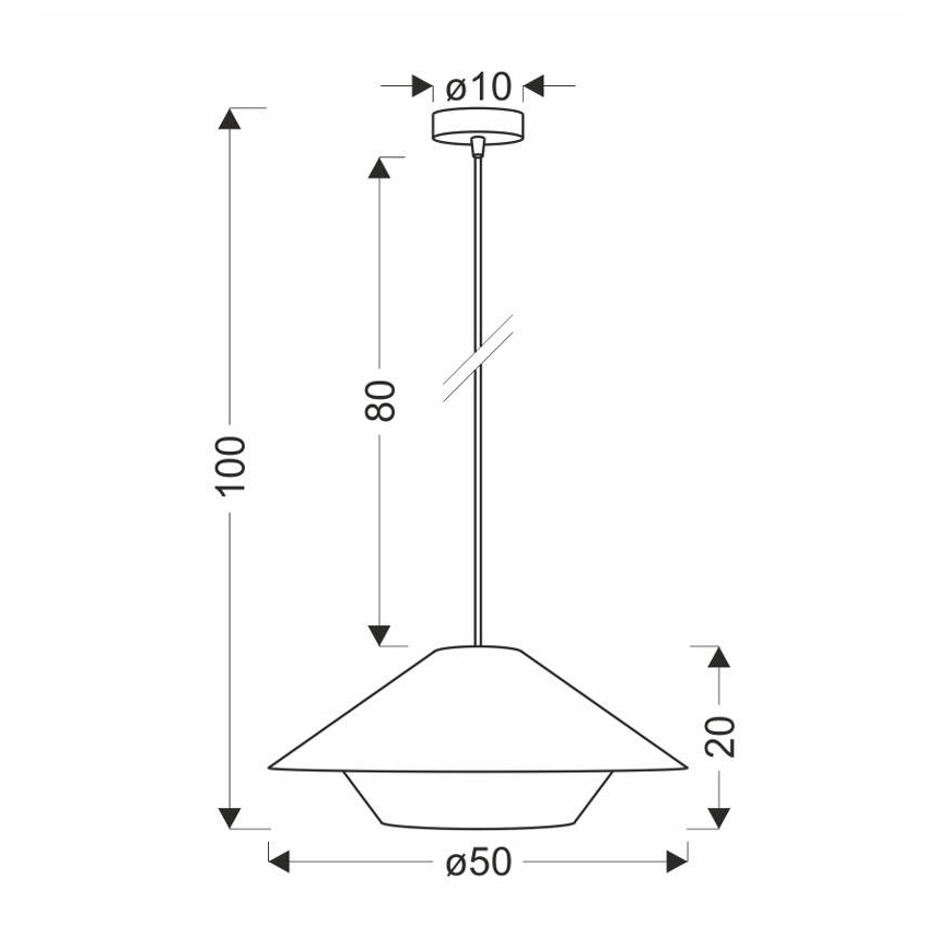 Pakabinamas šviestuvas ant laido AFRICA 1xE27/40W/230V skersmuo 50 cm ruda/kreminė