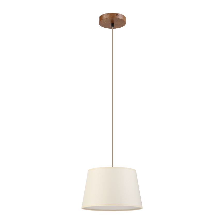 Pakabinamas šviestuvas ant laido AIDA 1xE27/15W/230V, skersmuo 25 cm, ąžuolas/kreminė