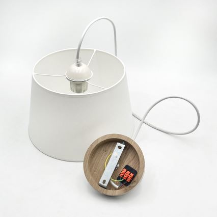 Pakabinamas šviestuvas ant laido AIDA 1xE27/60W/230V skersmuo 25 cm ąžuolas/balta