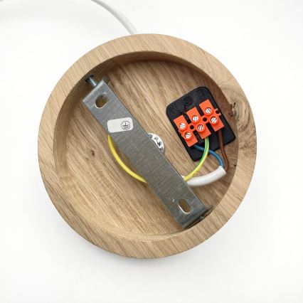 Pakabinamas šviestuvas ant laido AIDA 1xE27/60W/230V skersmuo 25 cm ąžuolas/balta