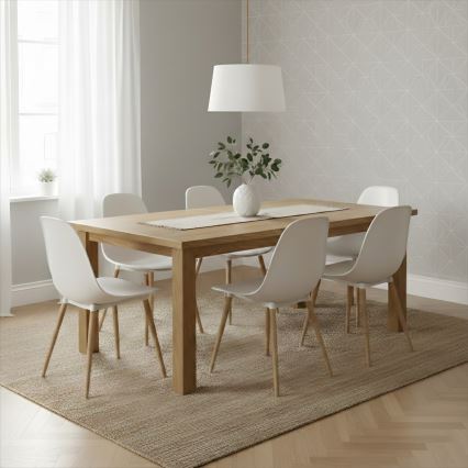 Pakabinamas šviestuvas ant laido AIDA 1xE27/60W/230V, skersmuo 35 cm, ąžuolas/ruda/balta