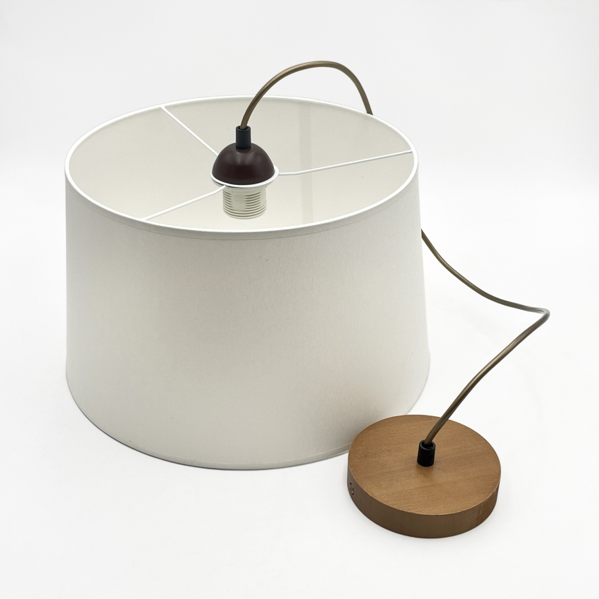 Pakabinamas šviestuvas ant laido AIDA 1xE27/60W/230V, skersmuo 35 cm, ąžuolas/ruda/balta