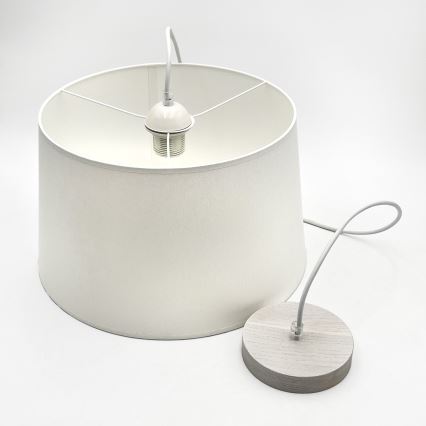 Pakabinamas šviestuvas ant laido AIDA 1xE27/60W/230V Ø 35 cm, ąžuolas/balta