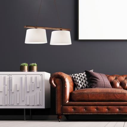 Pakabinamas šviestuvas ant laido AIDA 2xE27/60W/230V skersmuo 35 cm ąžuolas/riešutas