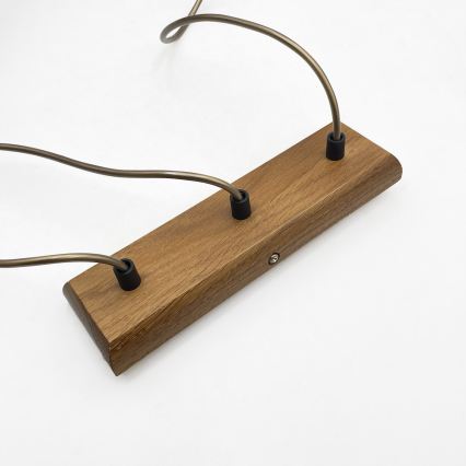 Pakabinamas šviestuvas ant laido AIDA 3xE27/15W/230V Ø 25 cm ąžuolas/kreminė