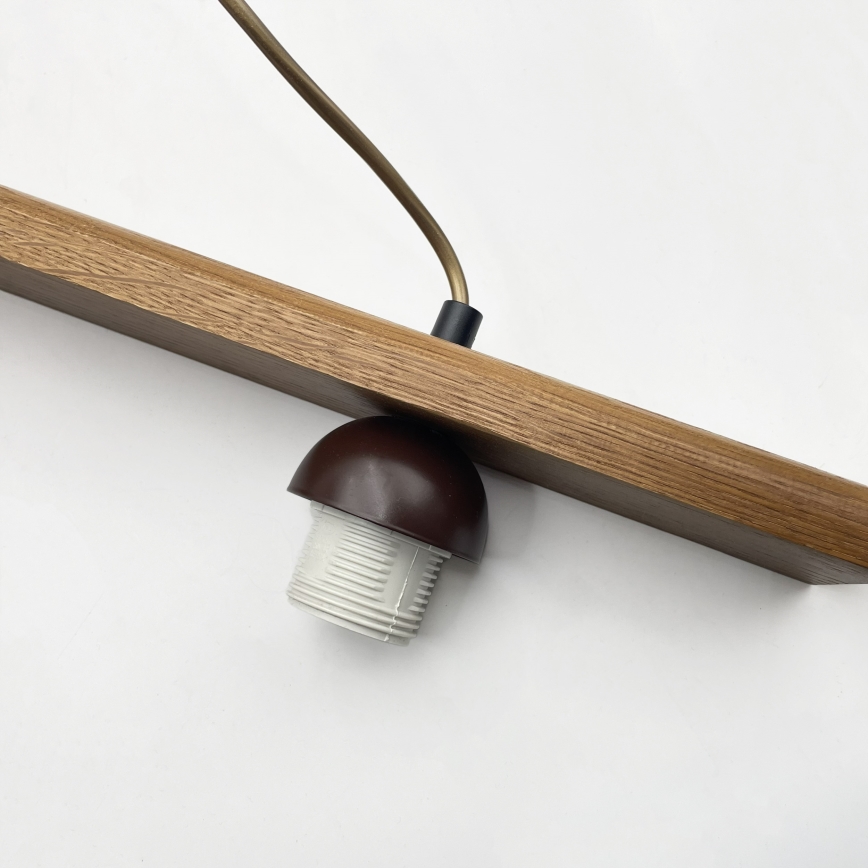 Pakabinamas šviestuvas ant laido AIDA 3xE27/15W/230V Ø 25 cm ąžuolas/kreminė