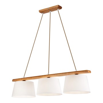 Pakabinamas šviestuvas ant laido AIDA 3xE27/60W/230V ąžuolas
