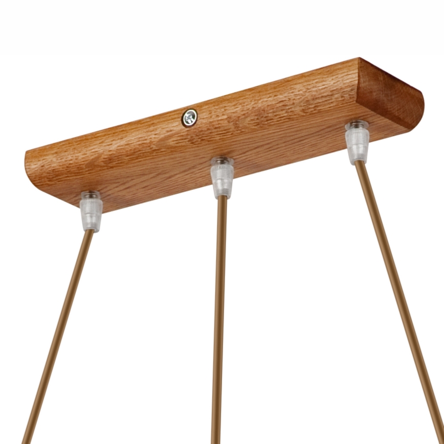 Pakabinamas šviestuvas ant laido AIDA 3xE27/60W/230V, skersmuo 25 cm, ąžuolas
