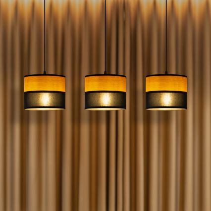 Pakabinamas šviestuvas ant laido ALBA 3xE27/15W/230V juoda/ruda