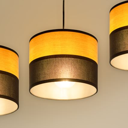 Pakabinamas šviestuvas ant laido ALBA 3xE27/15W/230V juoda/ruda