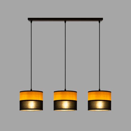 Pakabinamas šviestuvas ant laido ALBA 3xE27/15W/230V juoda/ruda